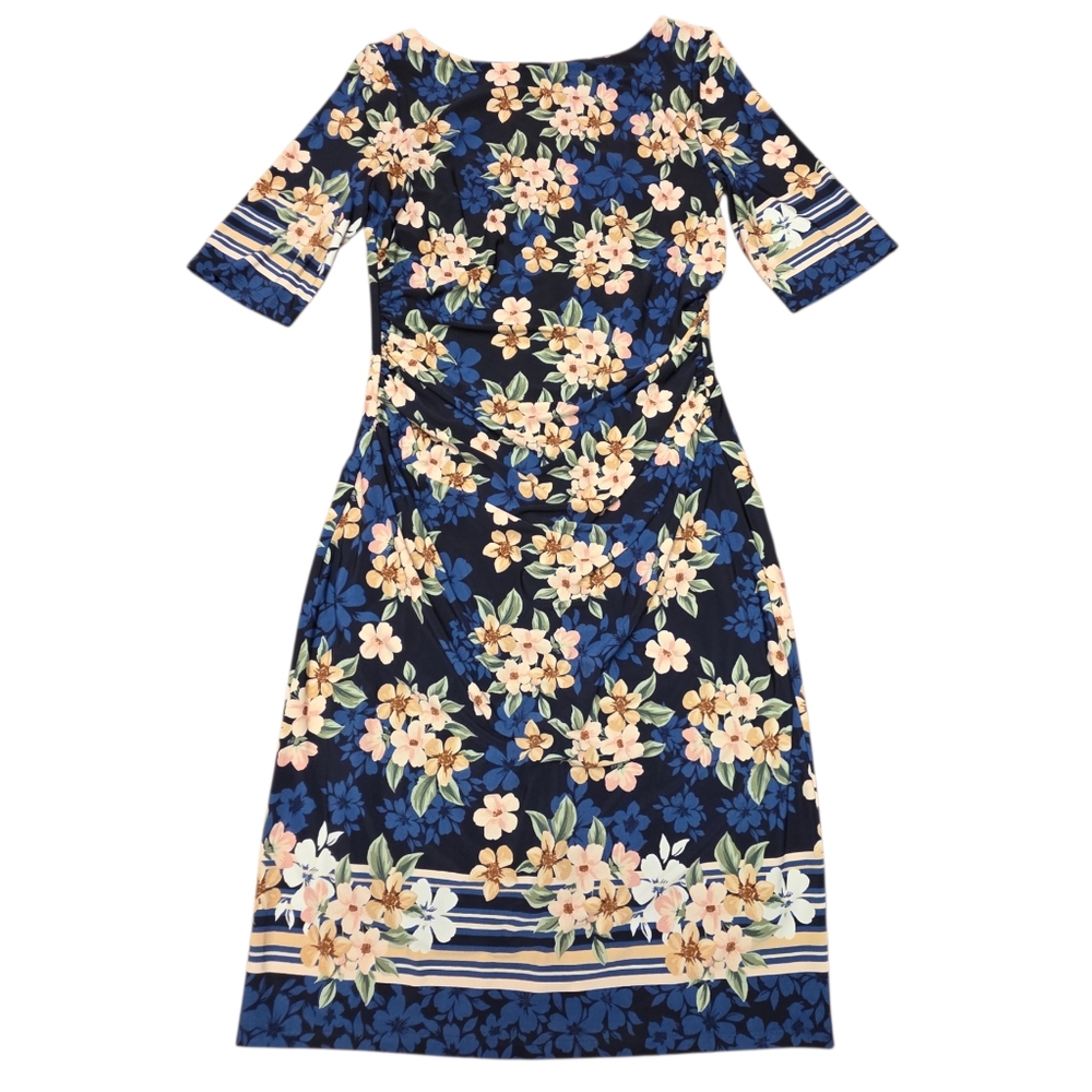 Vince Camuto Floral Navy Dress Size 10
